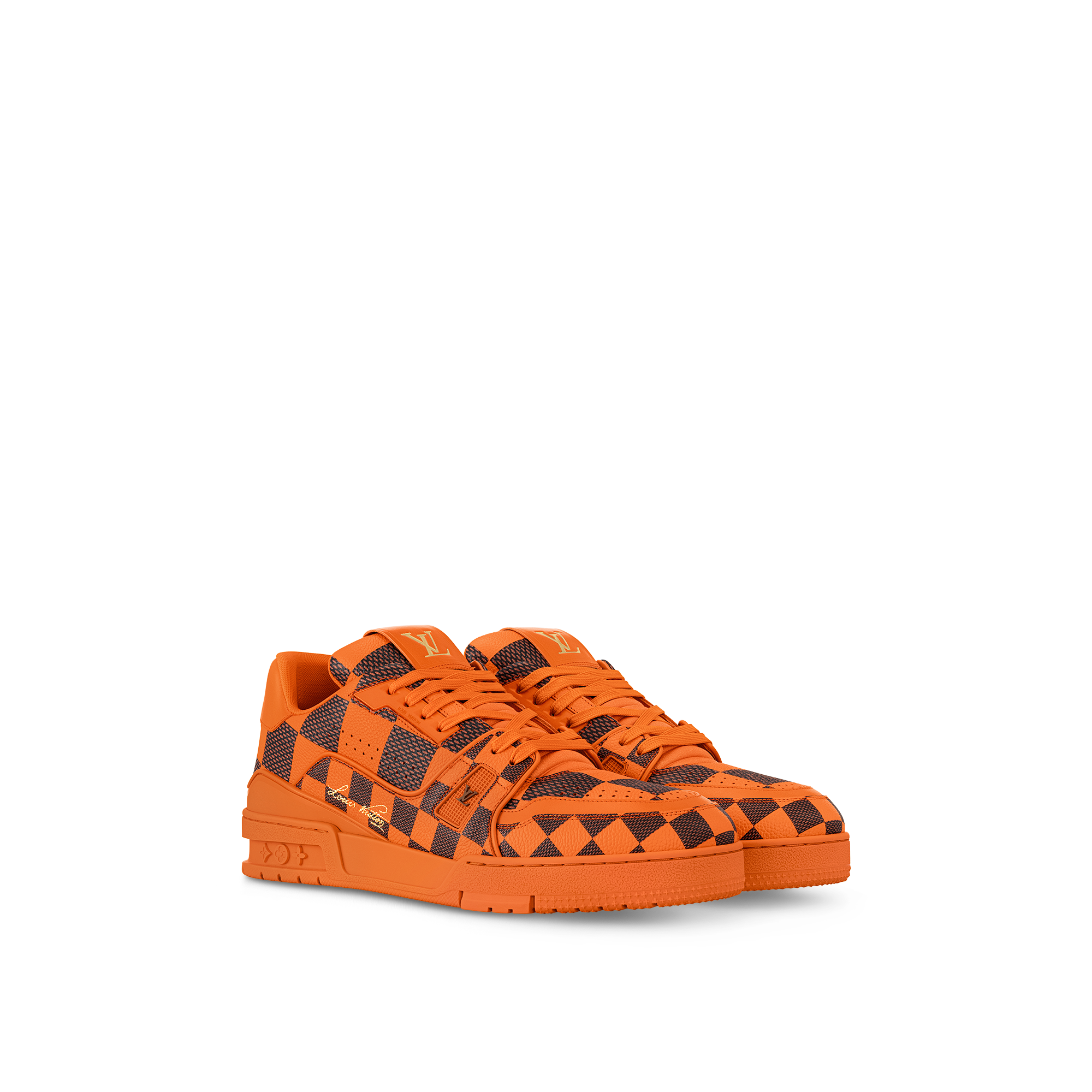 Orange lv sneakers sale